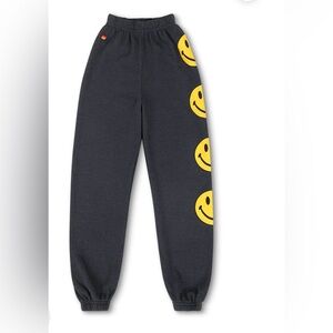 Aviator Nation Smiley Sweatpant darkish gray/black S